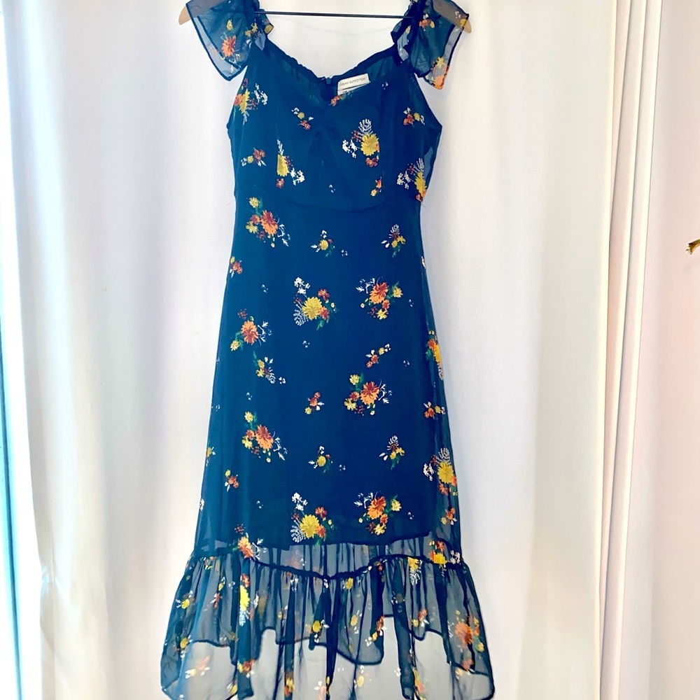 Urban Outfitters Navy Floral Dress